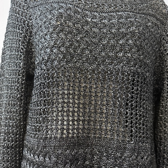 Harley Davidson Women’s Black Knit Sweater Metallic Shimmer XL - Picture 3 of 9